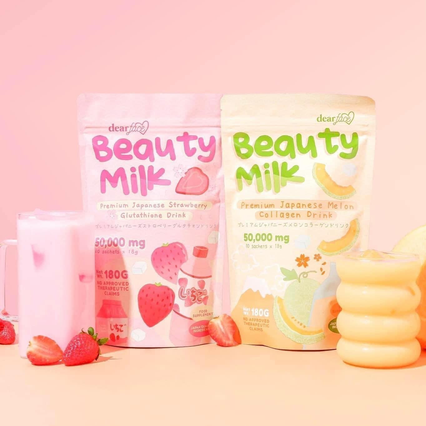 Dear face Beauty Milk Melon and Strawberry Combo